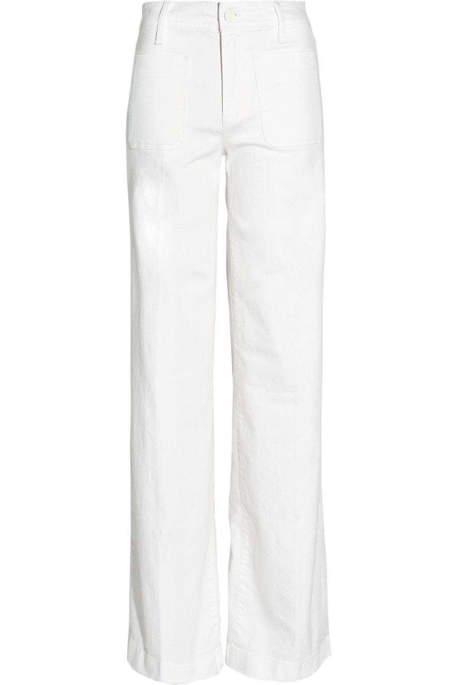 white stretch pants