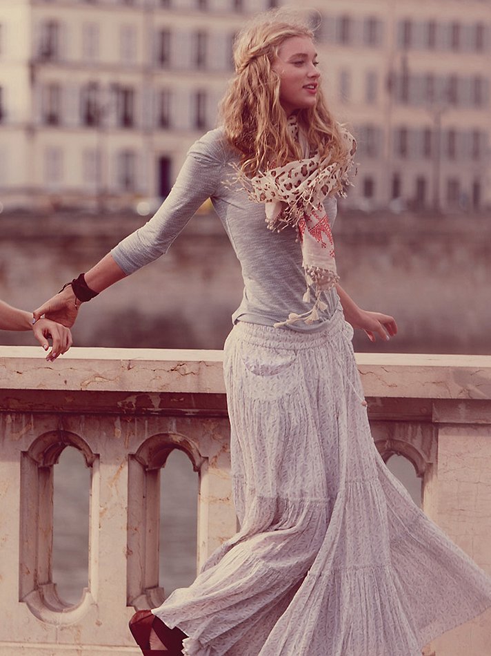 free people tiered maxi