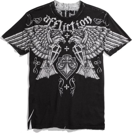 Affliction Negative Reverse Short Sleeve T-shirt in Black for Men | Lyst