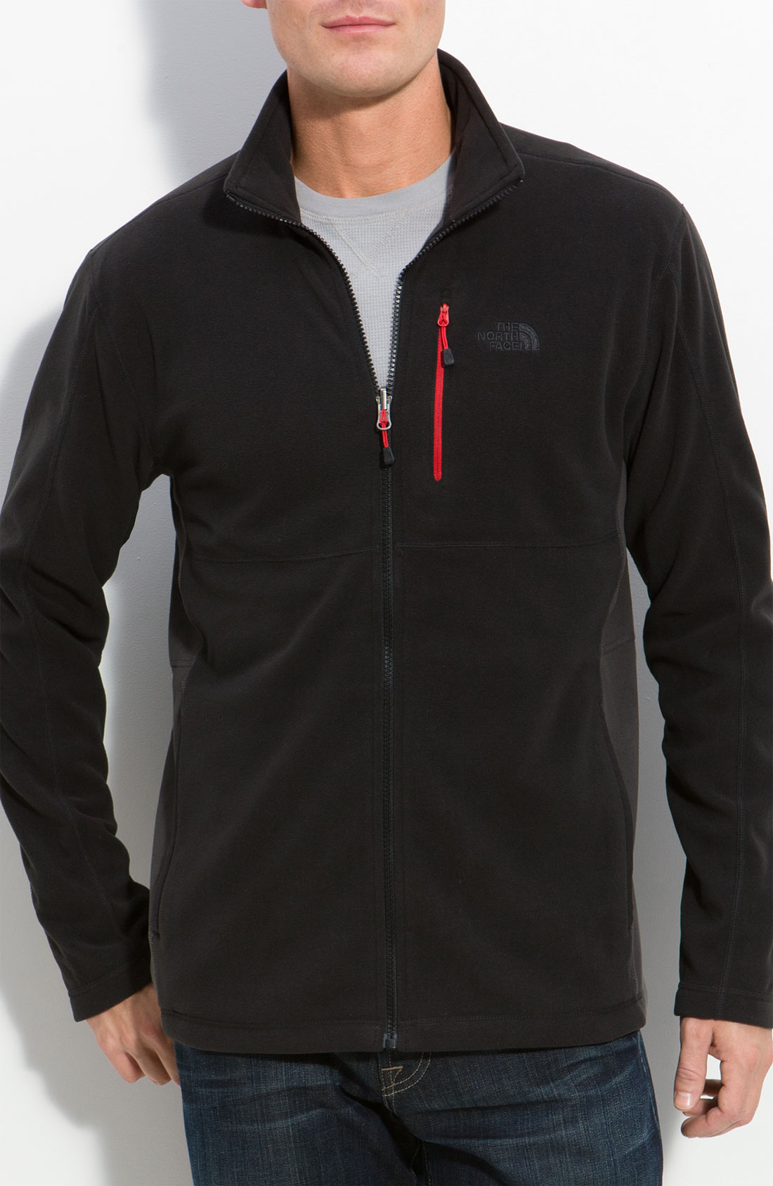 The north face Tka 100 Texture Cap Rock Fleece Jacket in Black for Men ...
