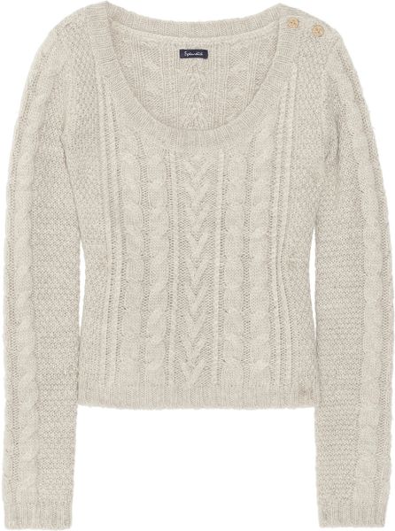 Splendid Cable-knit Sweater in Beige (oatmeal) | Lyst