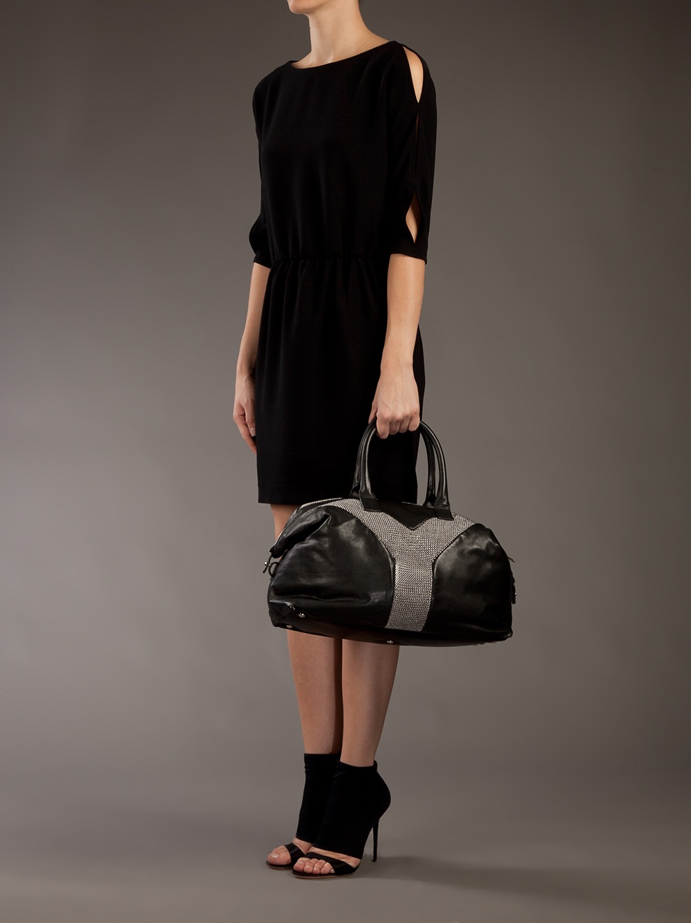 Saint laurent Easy Rock Bag in Gray (black) | Lyst  