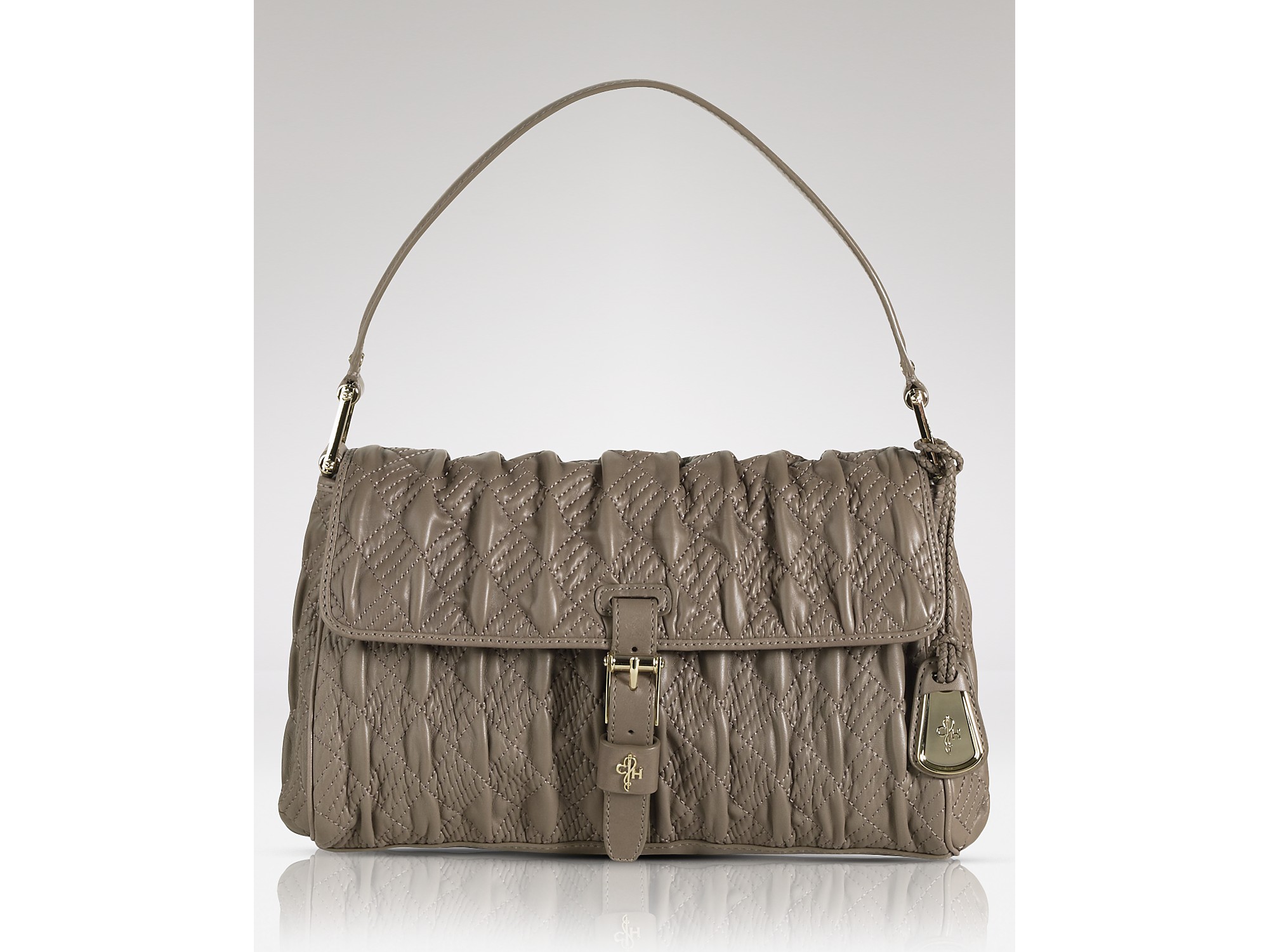 Lyst Cole Haan Heritage Quilted Jenna Shoulder Bag in Natural