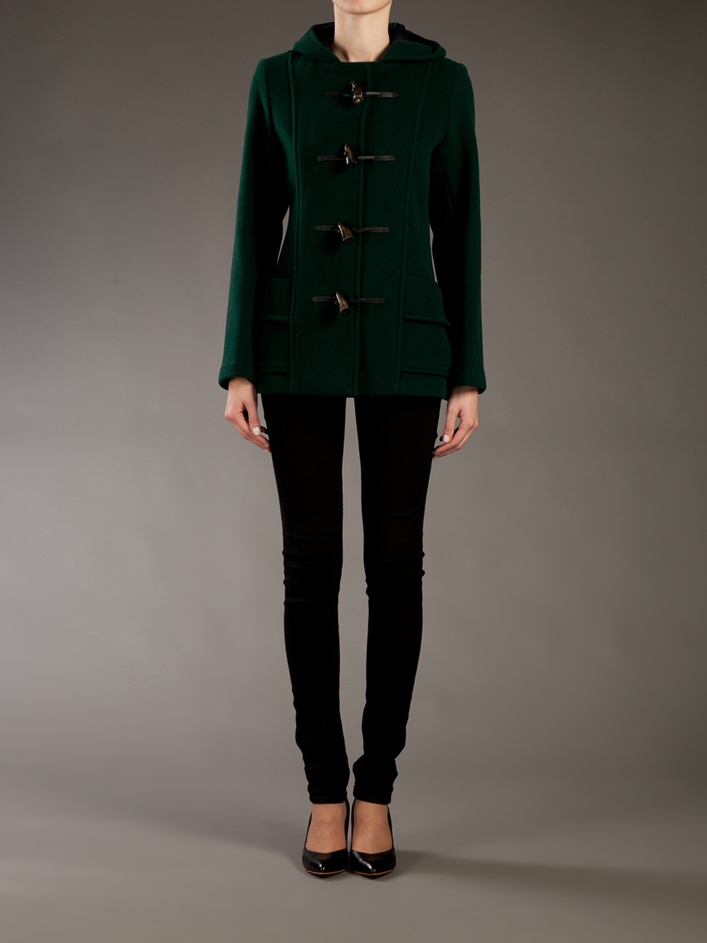 Gloverall Green Duffle Coat Lyst