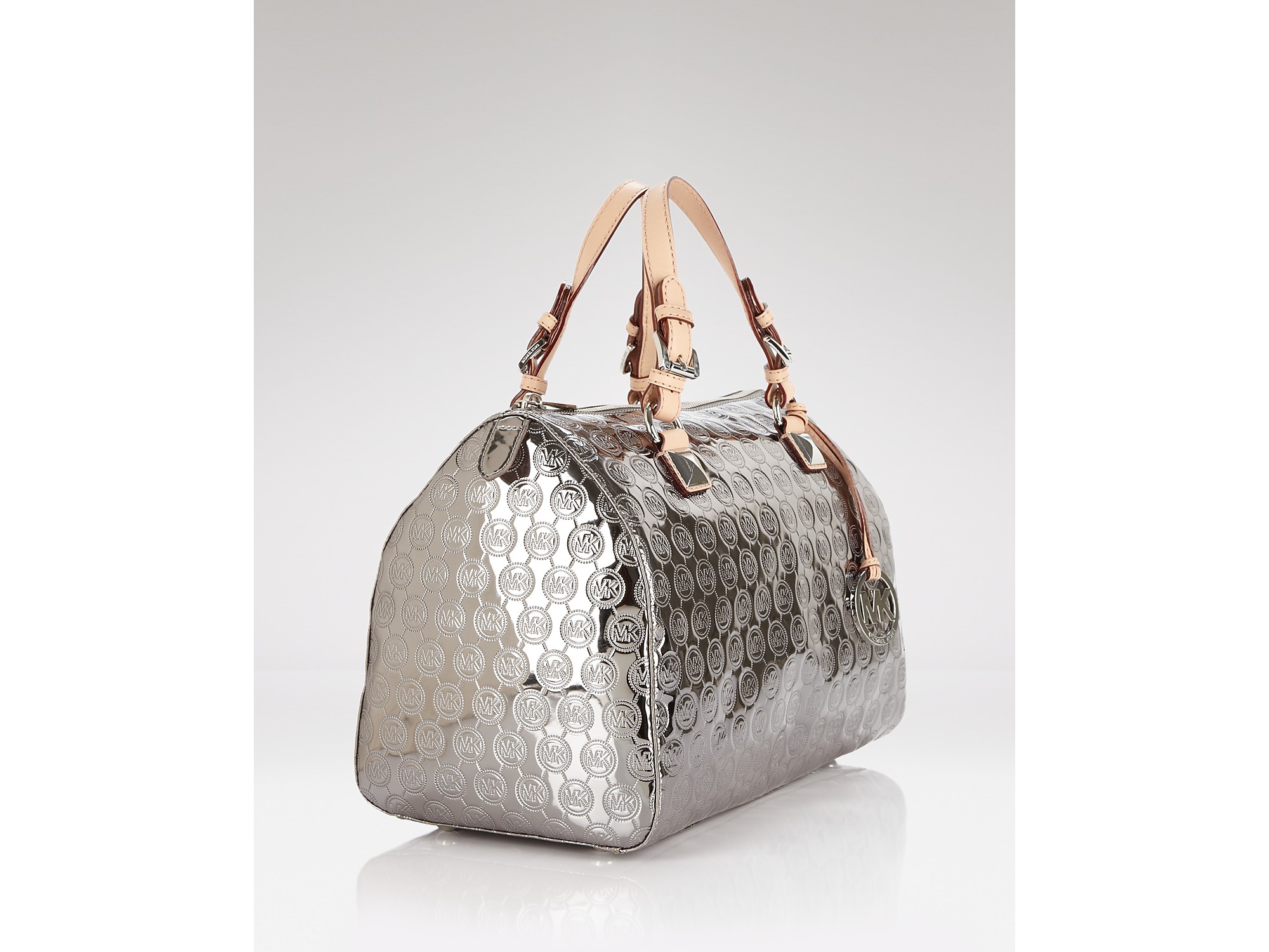 Michael Kors Michael Large Grayson Satchel In Metallic | Lyst