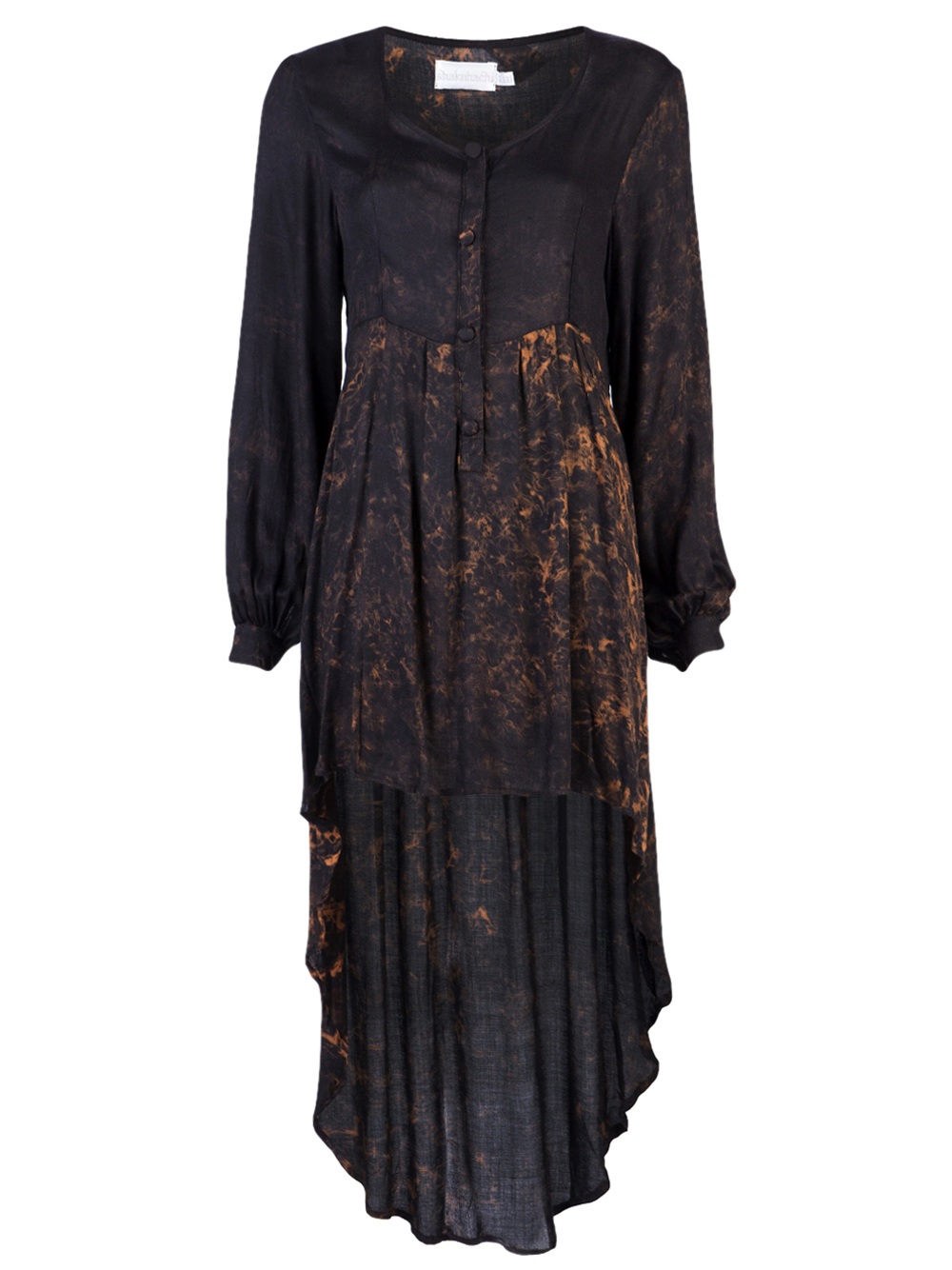 Shakuhachi Tie Dye Up Down Dress in Black | Lyst
