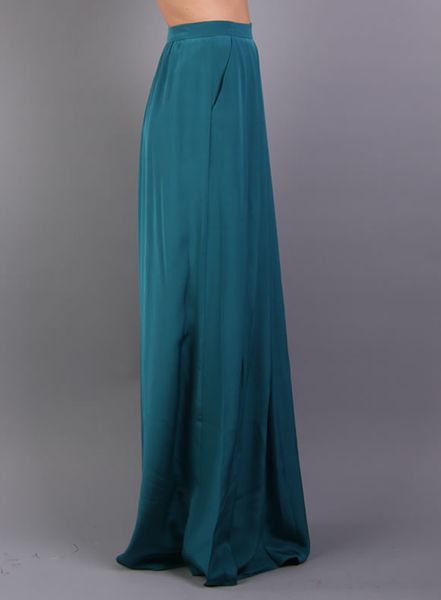 Tibi Pleat Skirt in Blue (teal) | Lyst