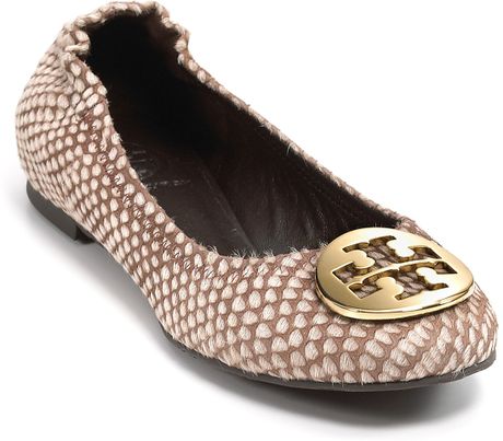 Tory Burch Reva Ballet Flats in Animal (snake print black) | Lyst