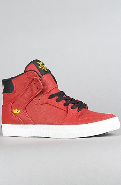 Supra The Vaider Hot Pack Sneaker in Red Canvas Tuf in Red for Men | Lyst