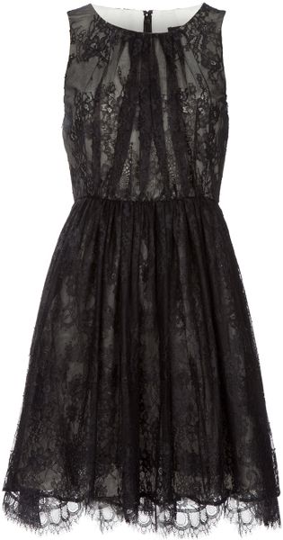 Tibi Lace Dress in Black | Lyst