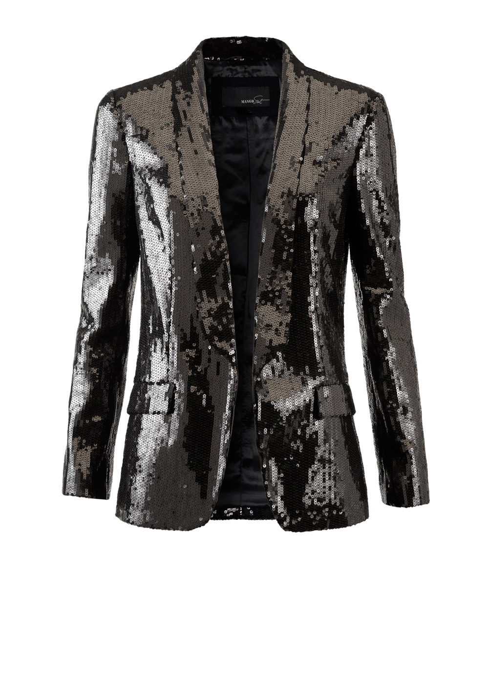 Lyst - Mango Sequin Suit Jacket in Black