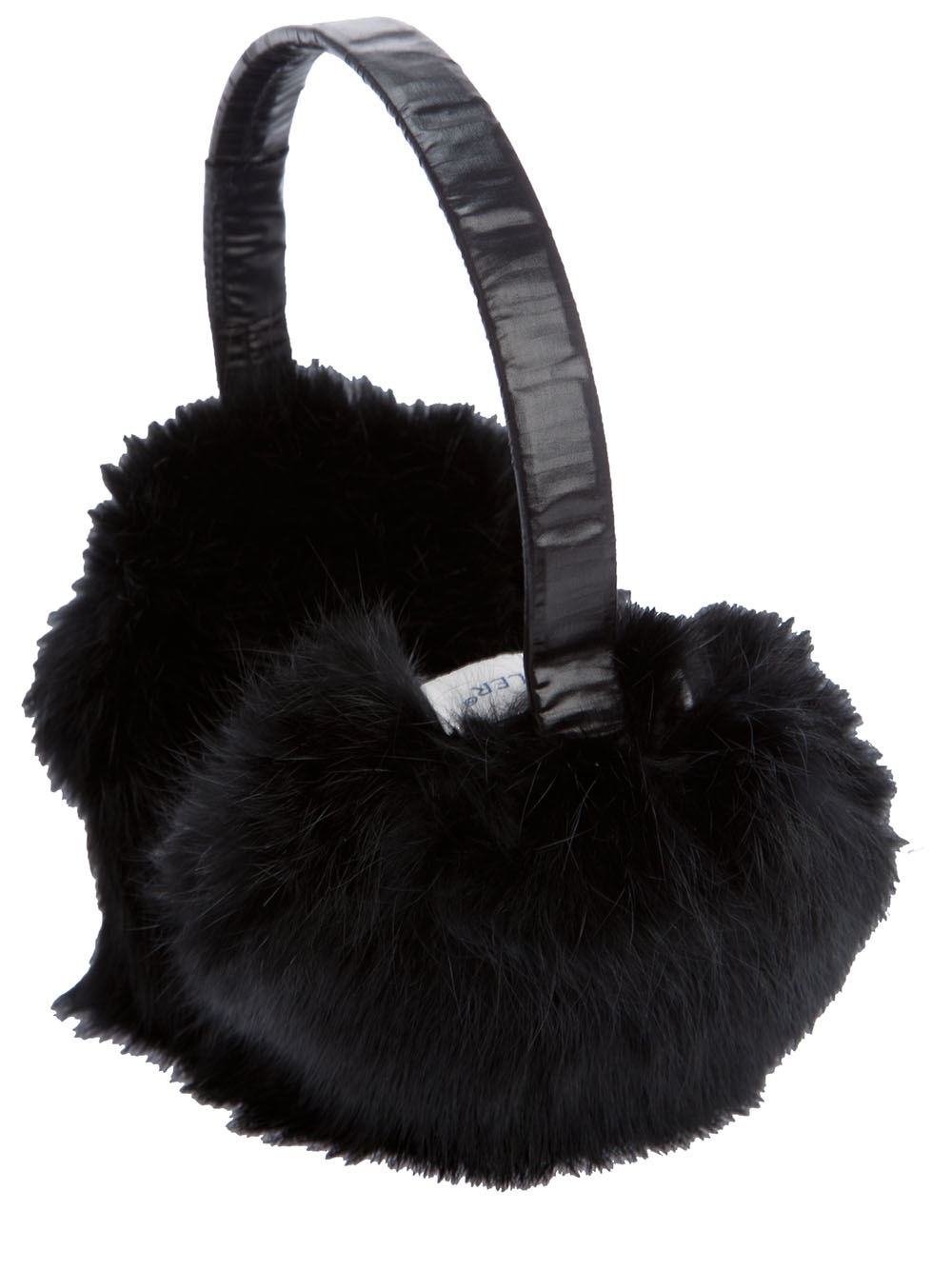 Moncler Rabbit Fur Ear Muffs in Black | Lyst