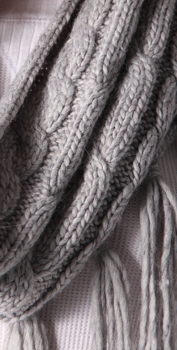 Lyst - Splendid Cable Knit Infinity Scarf in Gray