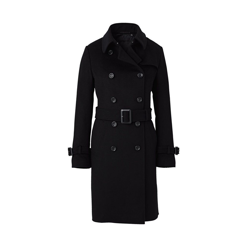 Uniqlo Women Wool Cashmere Trench Coat in Black | Lyst