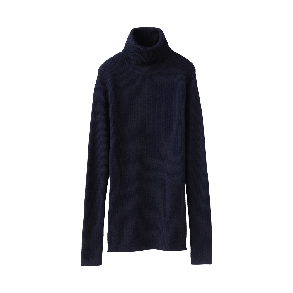 Uniqlo Women Extra Fine Merino Rib Polo Neck Sweater (long Sleeve) in ...