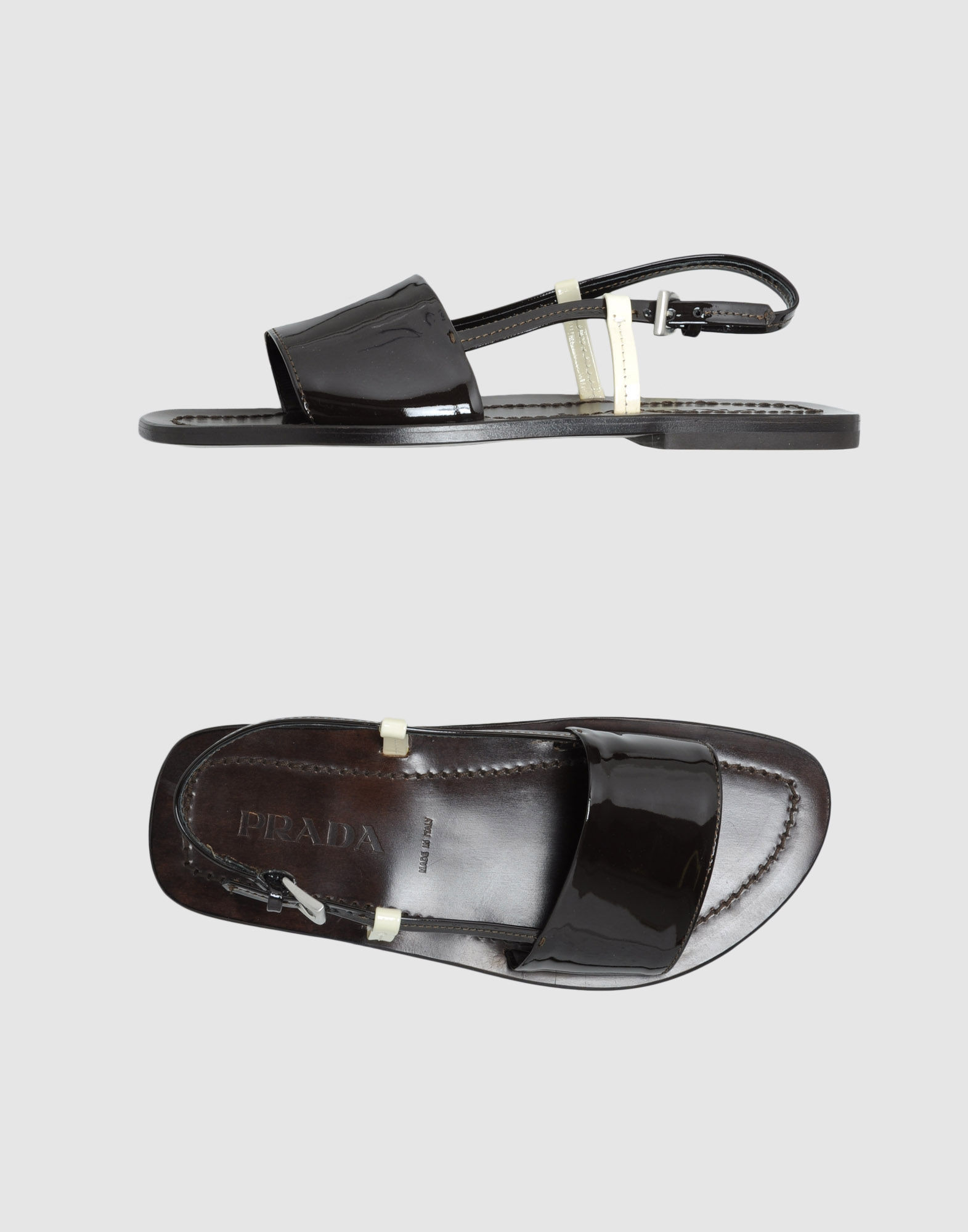 Prada Flip Flops in Brown for Men | Lyst