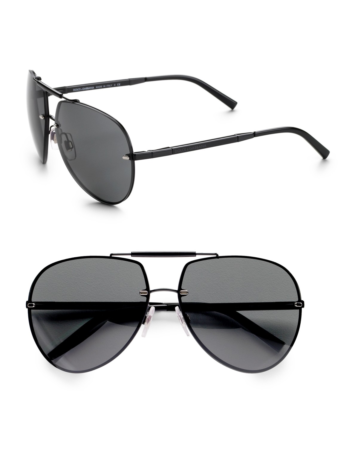 Dolce & gabbana Aviator Sunglasses in Metallic for Men | Lyst