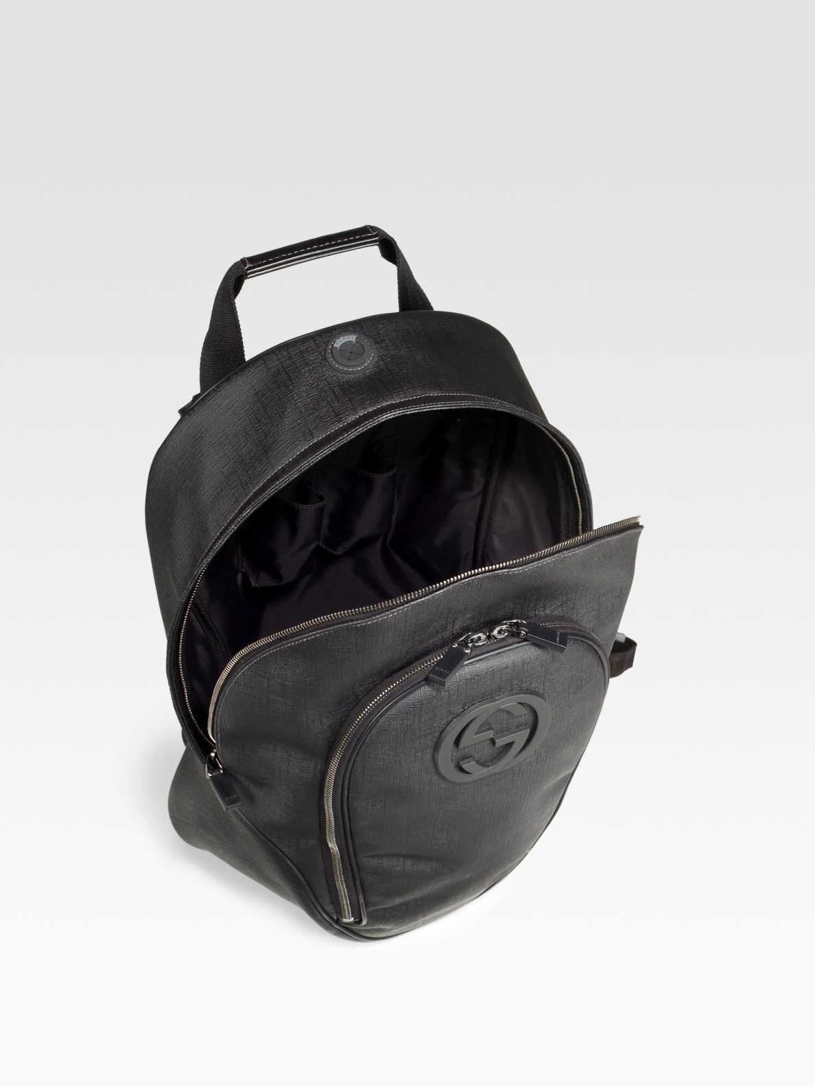 Lyst - Gucci Black Plus Backpack in Black for Men