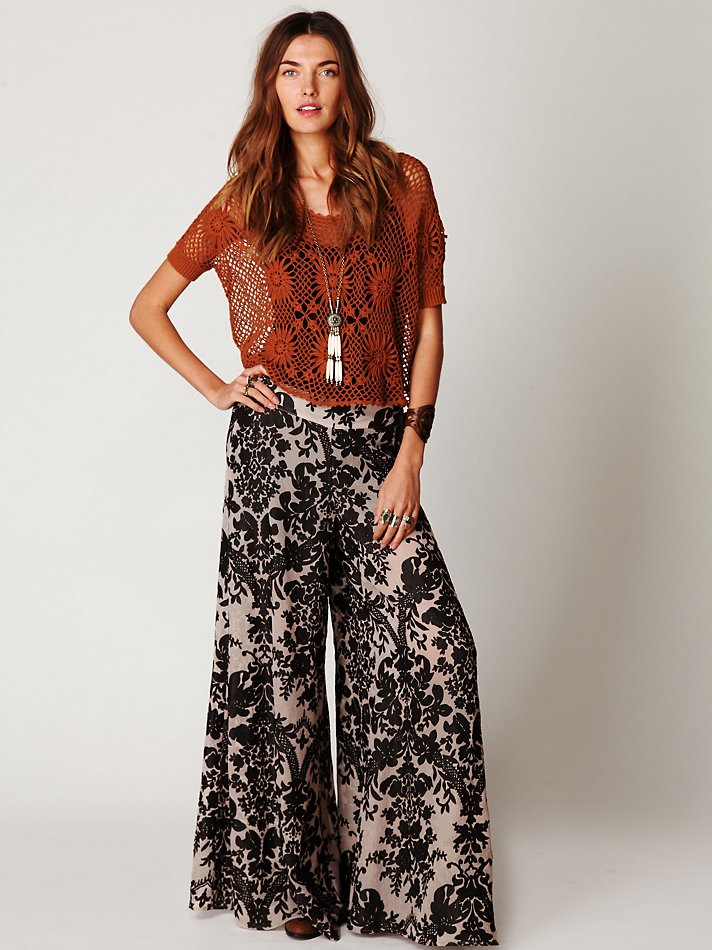 Free people Full Circle Palazzo Pant in Black | Lyst