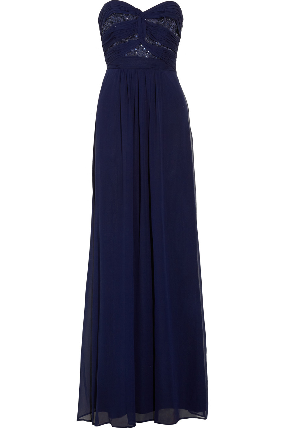 laundry pleated chiffon gown