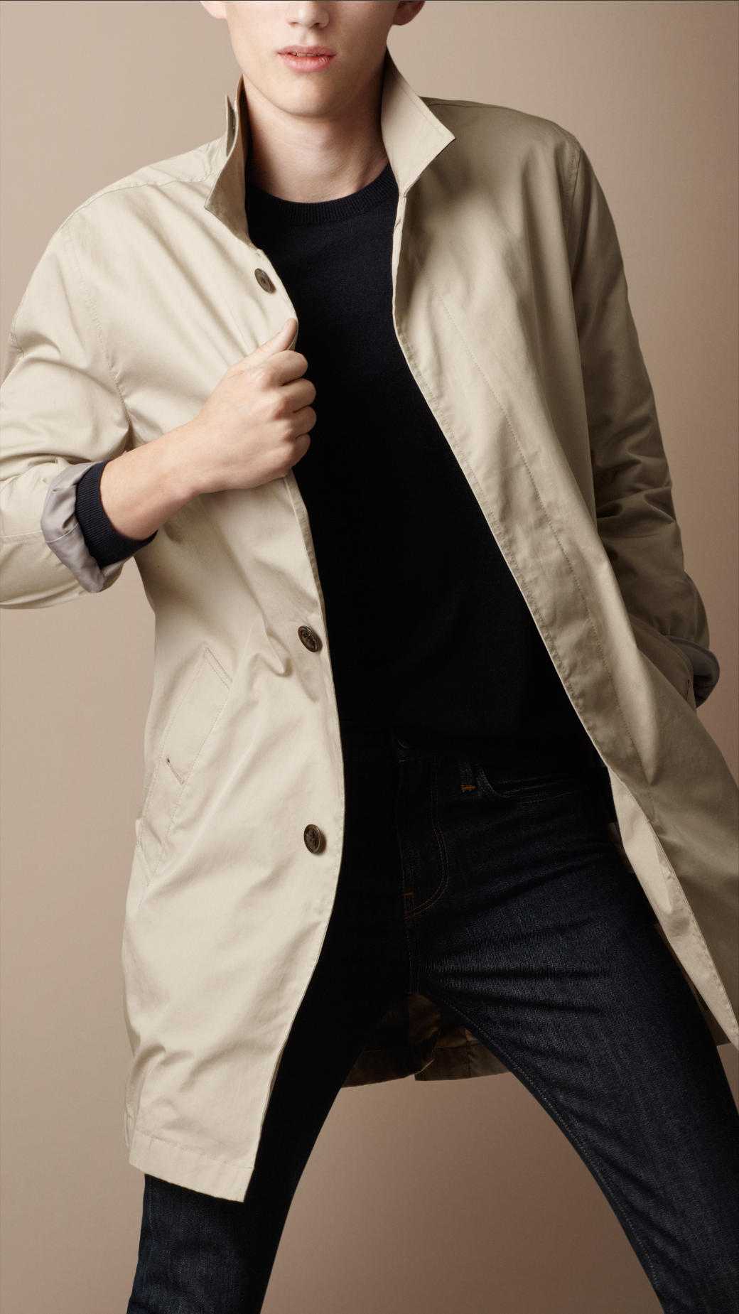 Burberry Brit Packaway Showerproof Trench Coat In Brown For Men Lyst Gallery