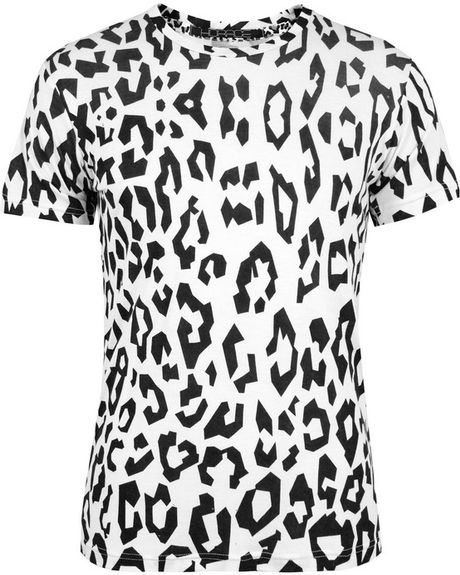 Horace Black & White Geo Animal Print T-shirt in Animal for Men (black ...