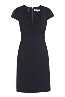 Rebecca Taylor Lace Inset V Neck Dress in Black (noir) | Lyst