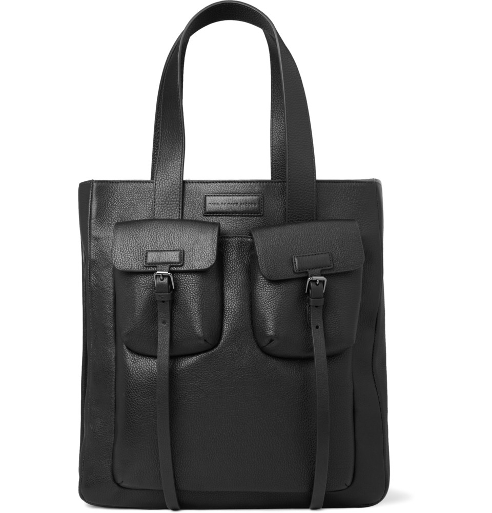 Marc By Jacobs Full Grain Leather Tote Bag In Black For