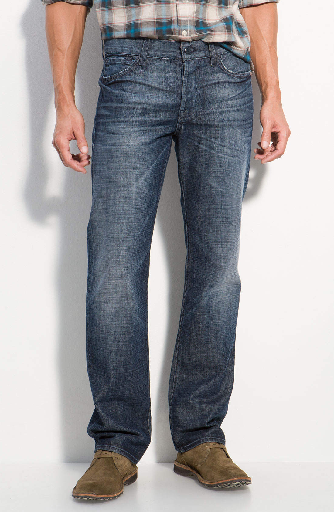 7 For All Mankind Standard Straight Leg Jeans in Blue for Men (dark ...