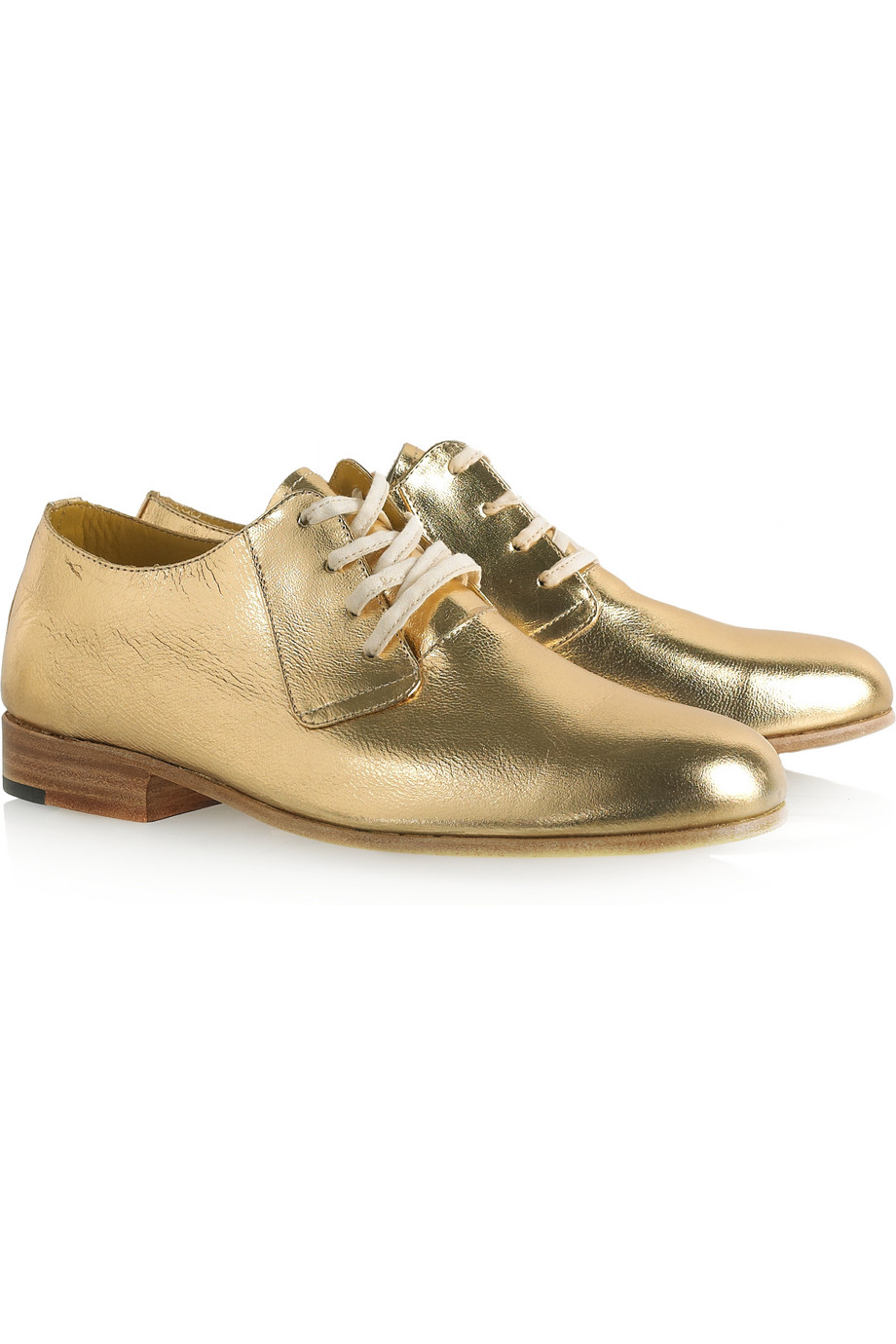 Lyst - Esquivel Metallic Leather Derby Shoes in Metallic