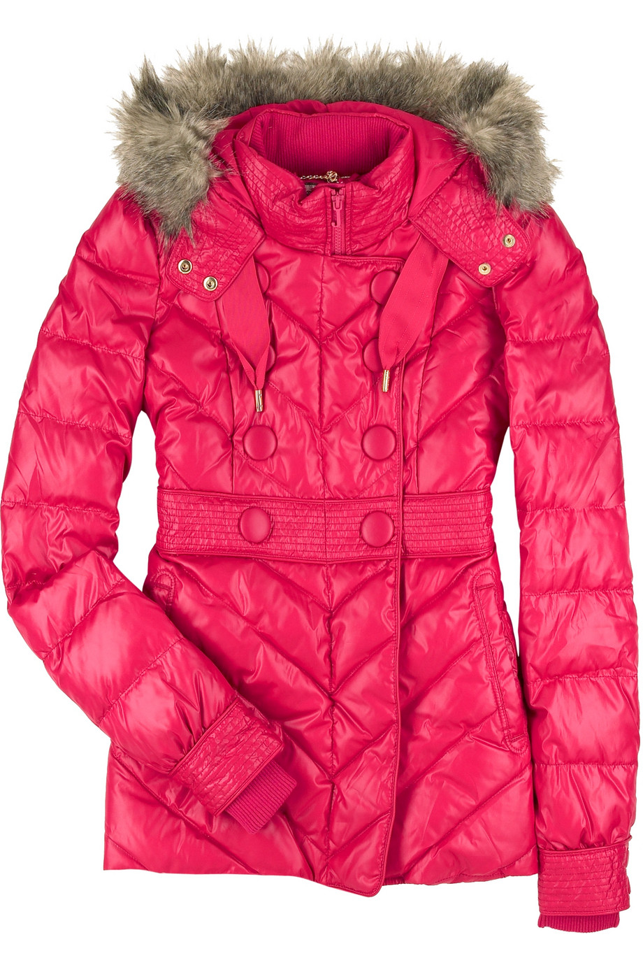 Juicy Couture Quilted Satin Jacket in Pink | Lyst