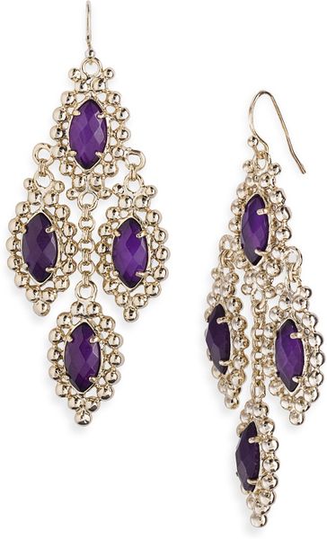 Kendra Scott Fiona Chandelier Statement Earrings in Purple (purple ...