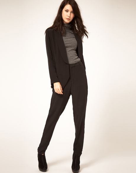 Selected /femme Selected Silk Pants in Black | Lyst