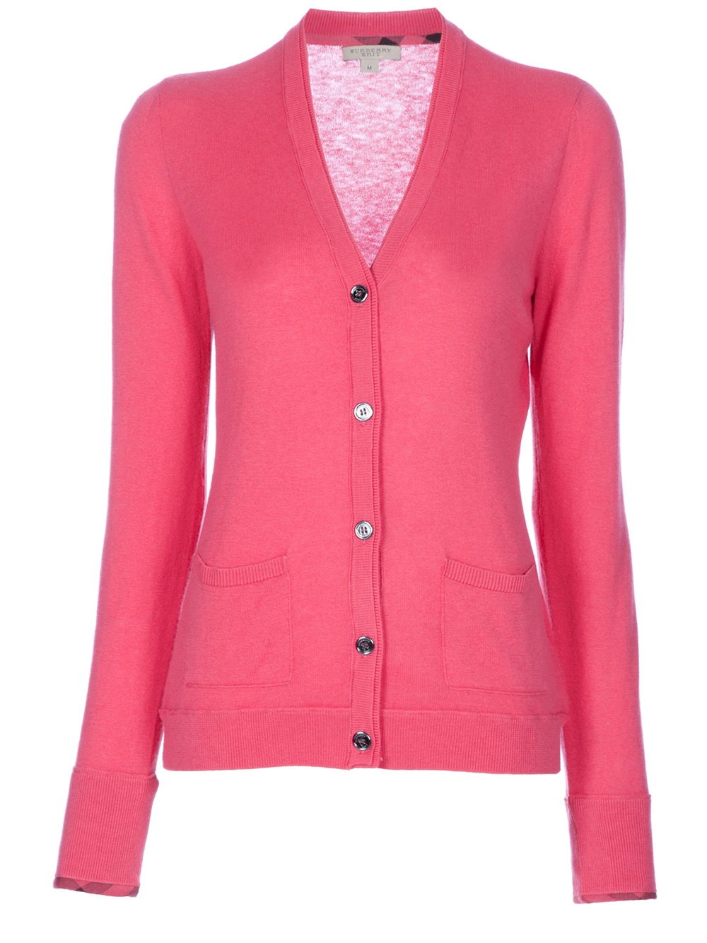 Burberry Brit Cashmere Cotton Cardigan in Pink | Lyst