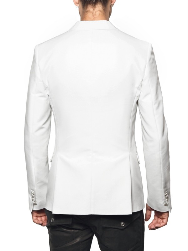 Lyst - DSquared² Chic Cotton & Satin Beverly Hills Jacket in White for Men