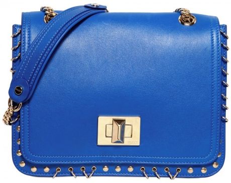 Emilio Pucci Marquise Nappa Solid Shoulder Bag in Blue | Lyst