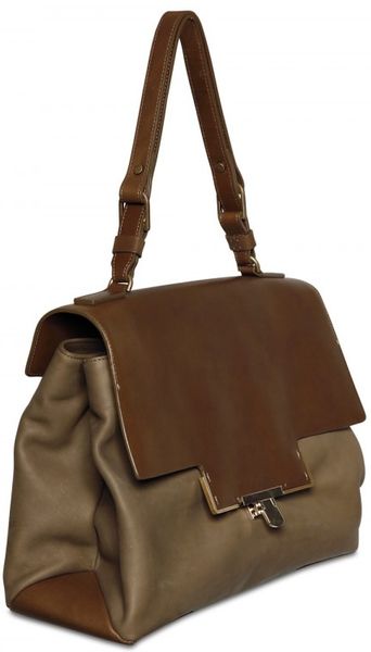 Lanvin Miss Sartorial Calfskin Shoulder Bag in Brown - Lyst