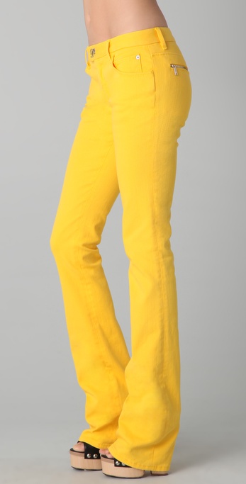 Dsquared² Boot Cut Jeans in Yellow | Lyst