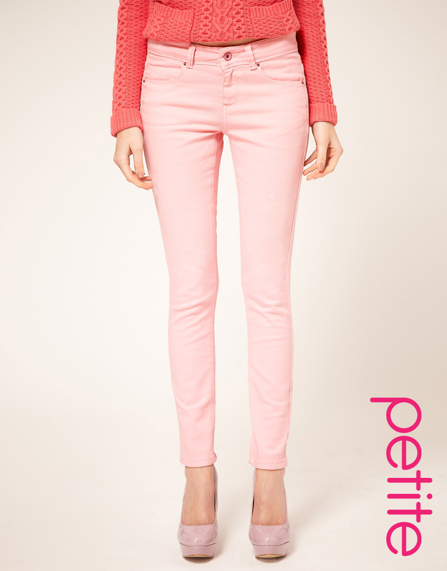 pink woman jeans