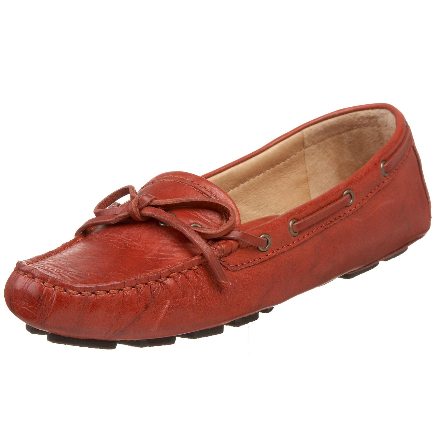 Frye Womens Reagan Campus Driver Driving Moc in Red (burnt red) | Lyst