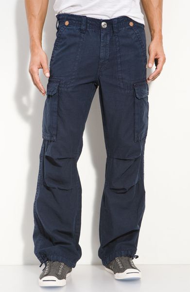 True Religion Anthony Cargo Pants in Blue for Men (dk navy) | Lyst