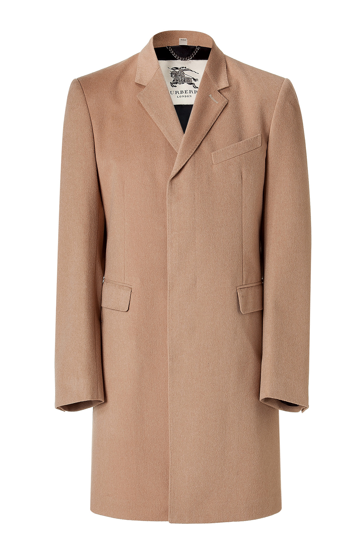 Burberry Camel Wool Coat with Concealed Buttons in Beige for Men (camel ...