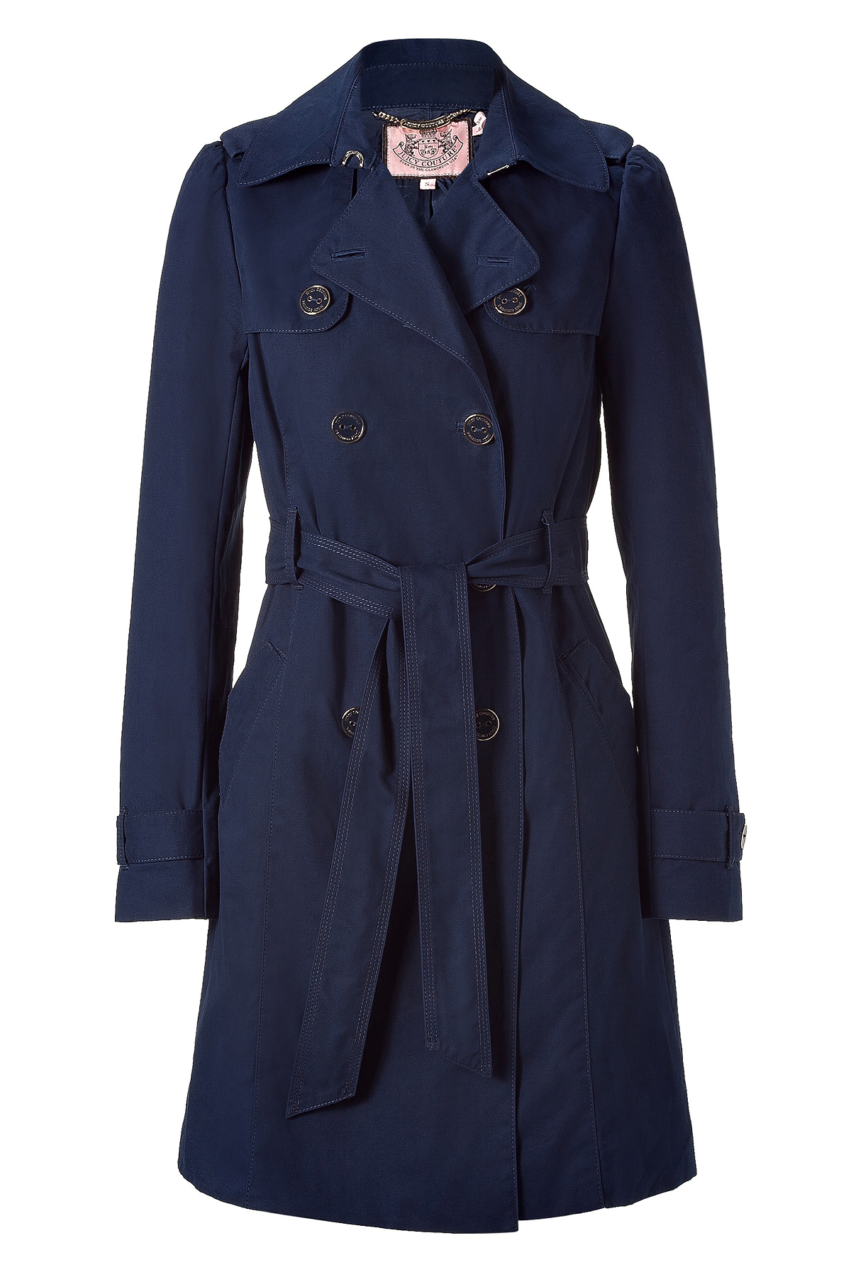 Lyst - Juicy Couture Royal Blue Cotton Twill Trench Coat in Blue