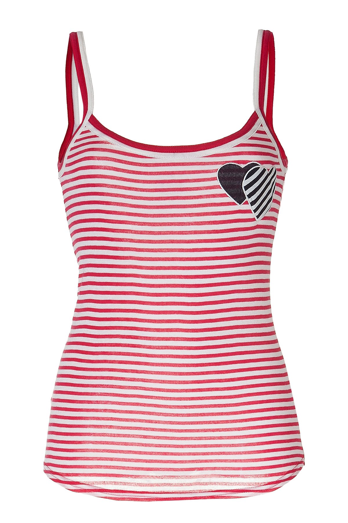 Juicy Couture Pink/white Striped Double Binding Tank Top in Pink | Lyst