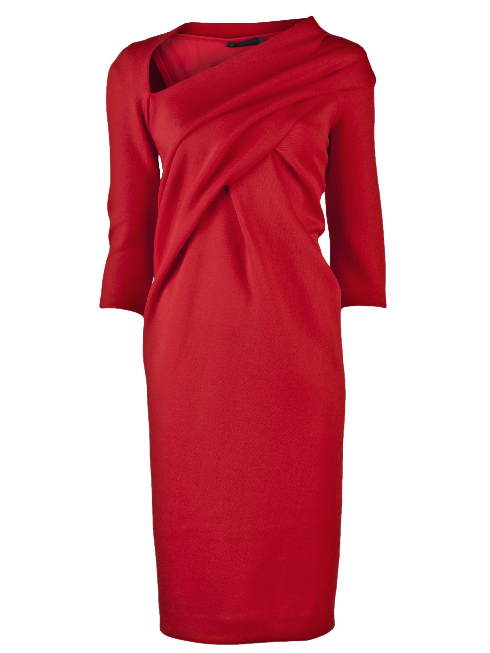 Donna Karan New York Asymmetrical Dress in Red | Lyst