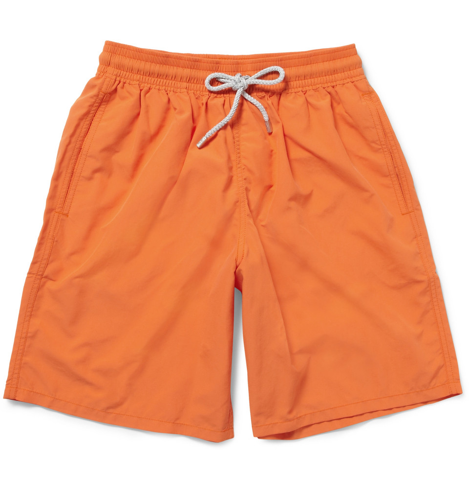 Vilebrequin Okoa Drawstring Swim Shorts in Orange for Men | Lyst