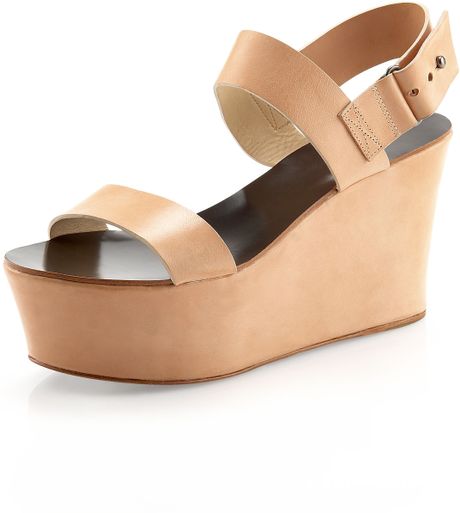 Vera Wang Lavender Taryn Double-strap Wedge Sandal in Beige (natural ...