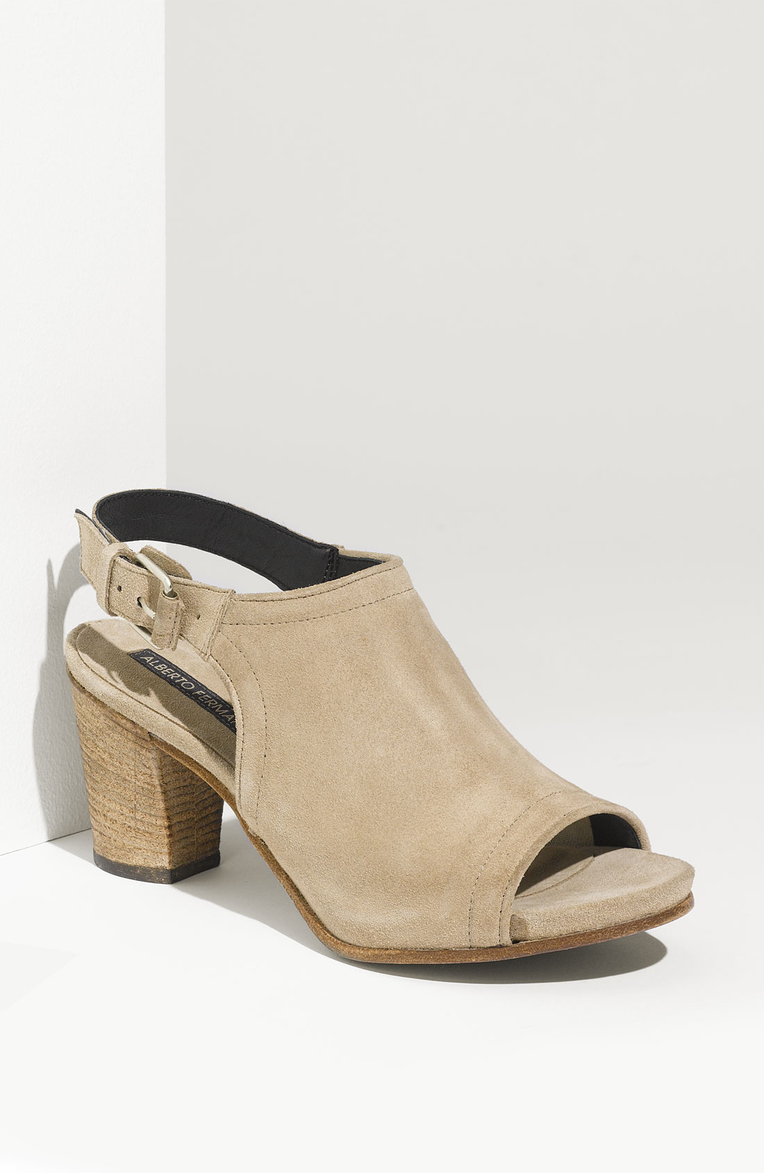open toe chunky heeled mules