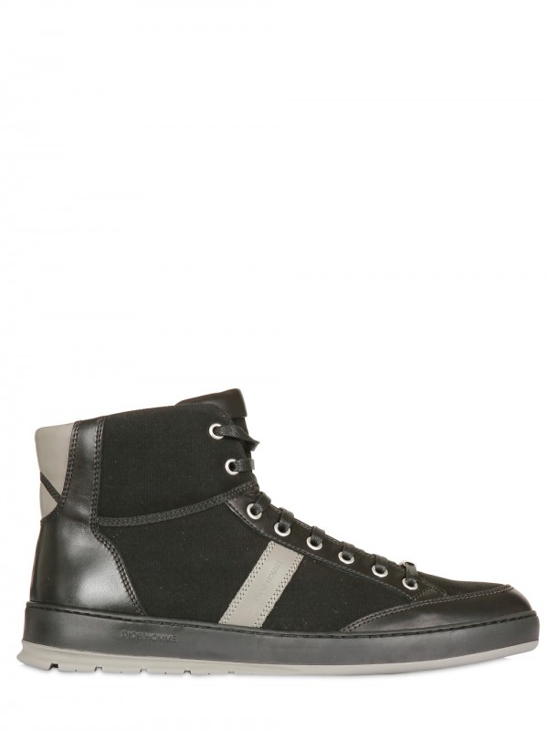 Dior Homme Ankle High Sneakers in Black for Men | Lyst