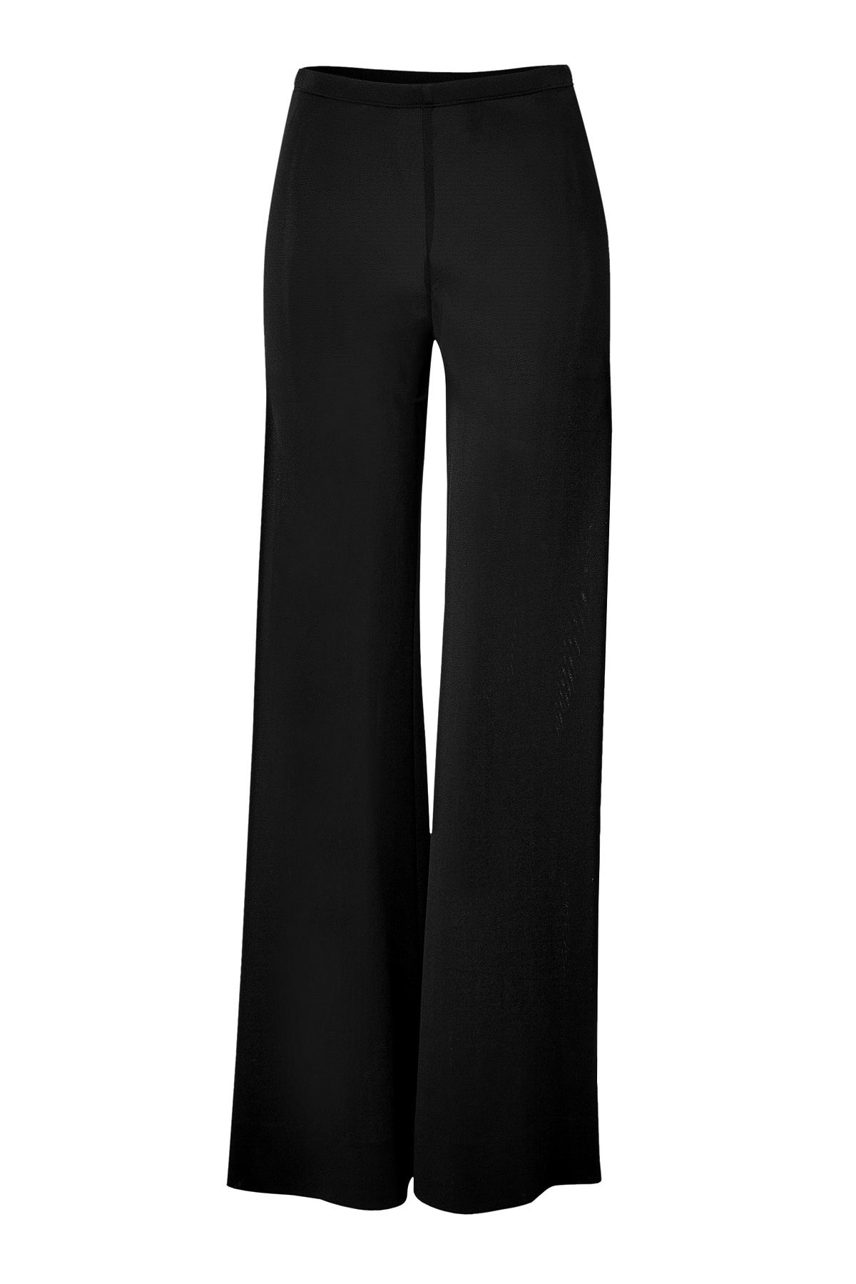 Donna karan Wide-leg Stretch-silk Pants in Black | Lyst